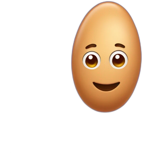 a bean emoji with heart eyes emoji