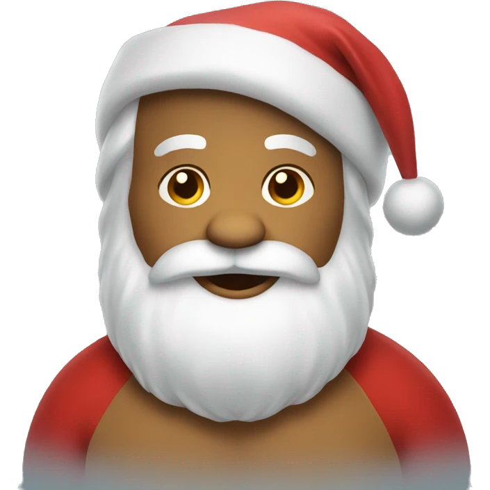 Santa with a big bear emoji