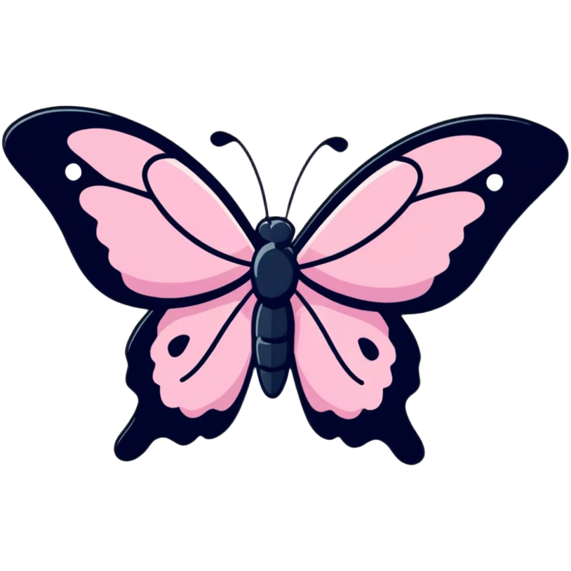 pink butterfly emoji