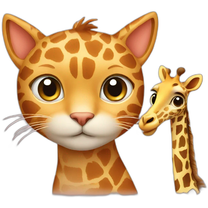 Cat with giraffe emoji