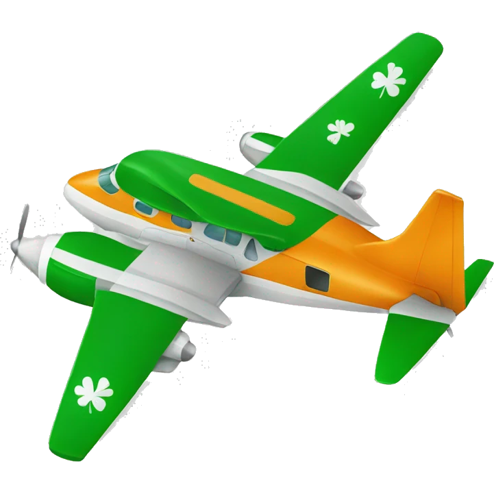 Plane wih irish flag emoji