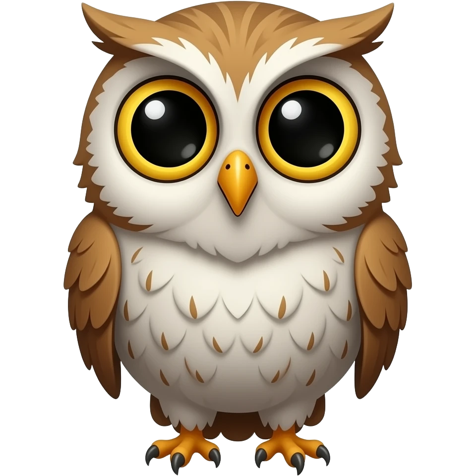 very confused owl emoji