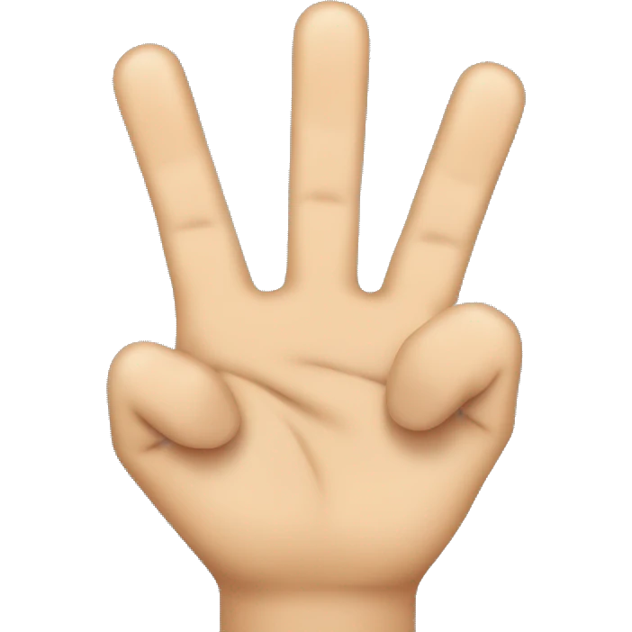 a hand with the second and third fingers crossed with finger four down  emoji