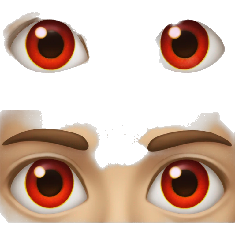 Eyes that have red retinas  emoji