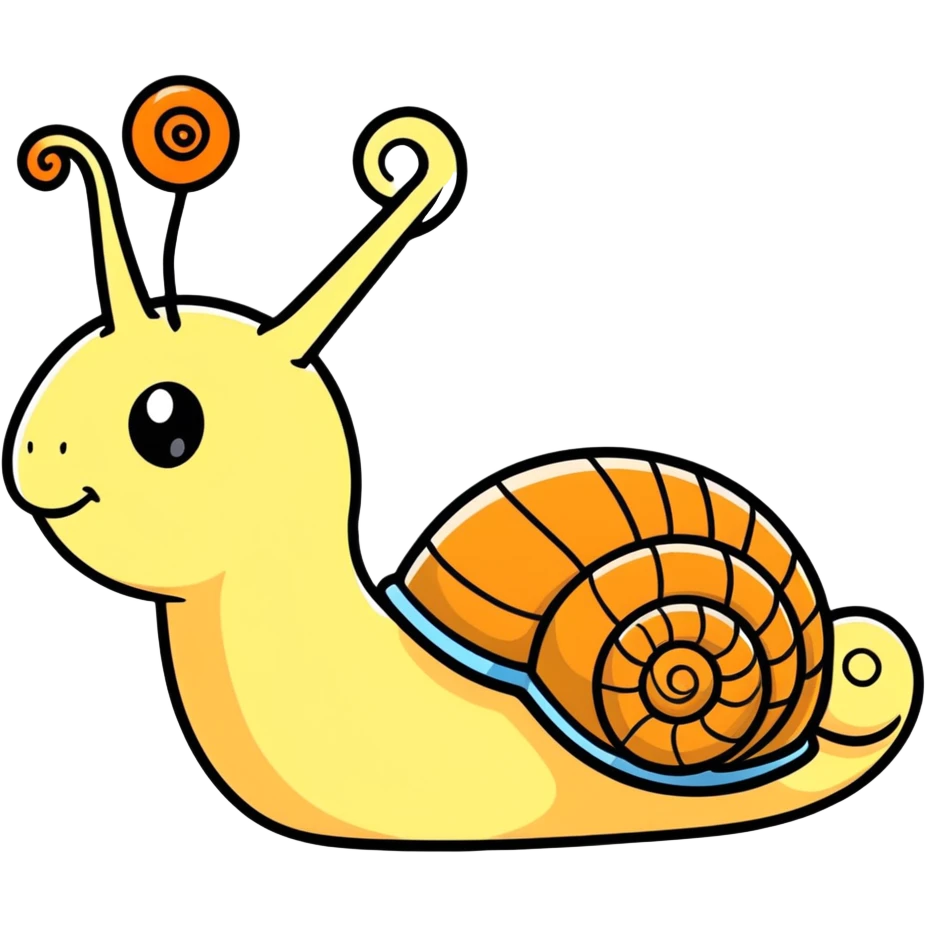 snail with a pacifier emoji