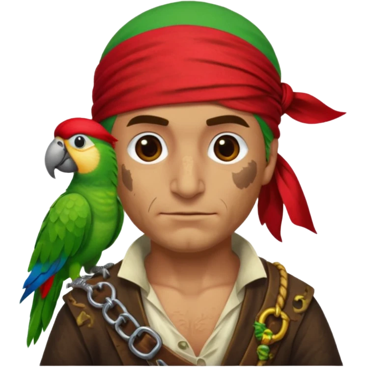 pirate and parrot emoji