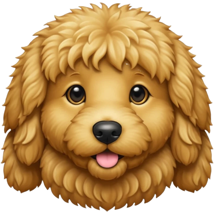 Golden doodle black  emoji