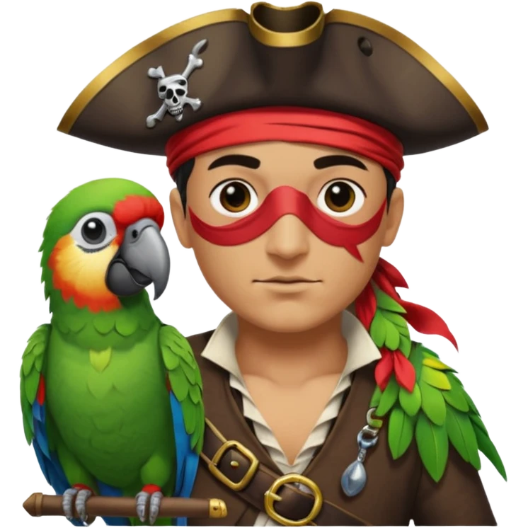 pirate and parrot emoji