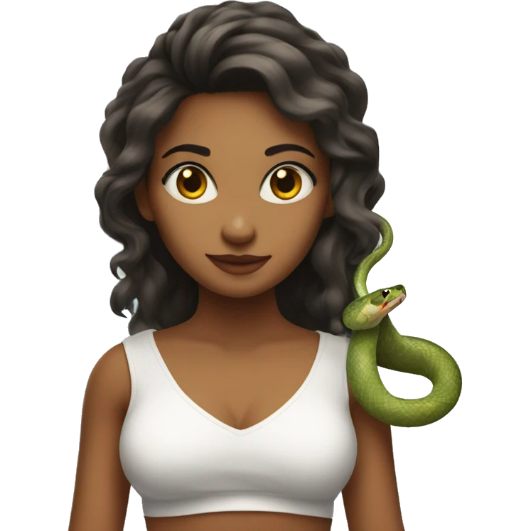 A beautiful girl who has a snake's tail instead of legs emoji