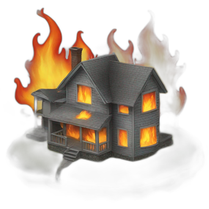 House-fire-water emoji