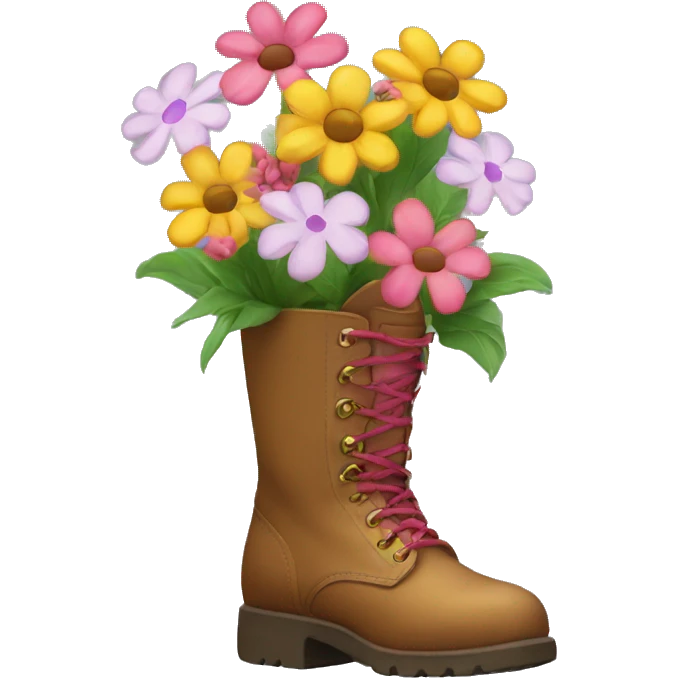 boots with flowers inside emoji