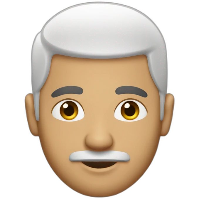 Arab man with shaved hair, goatee and light mustache  emoji