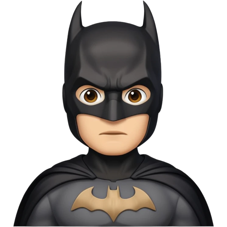 Un hombre vestido de batman emoji