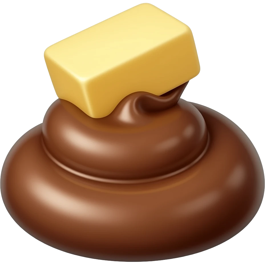 mixing butter and chocolate emoji