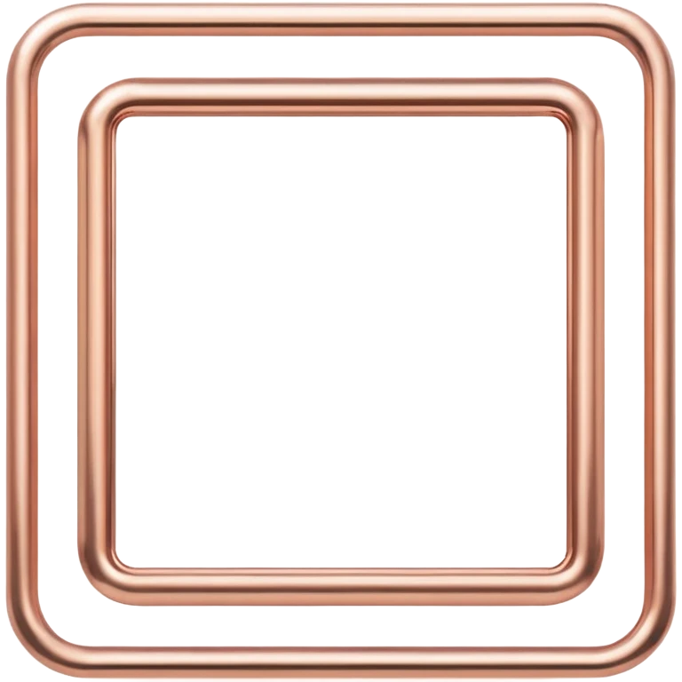  square rose gold frame emoji