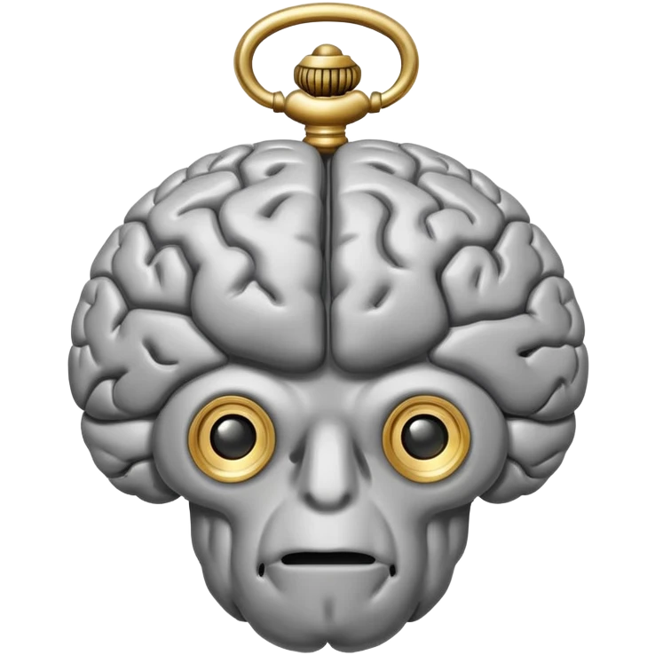 Brain and a watch emoji