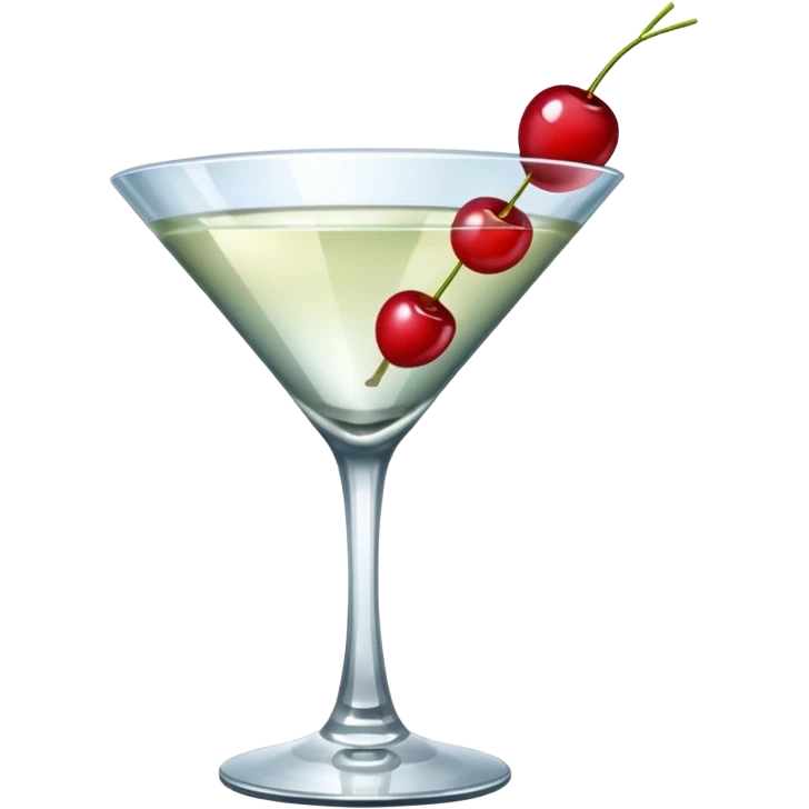 martini with cherry decoration emoji