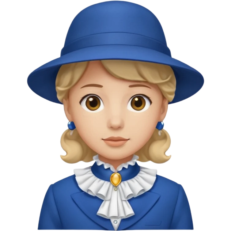 Typische zwartepiet, de knecht van Sinterklaas, blauw pak en muts, kraag emoji