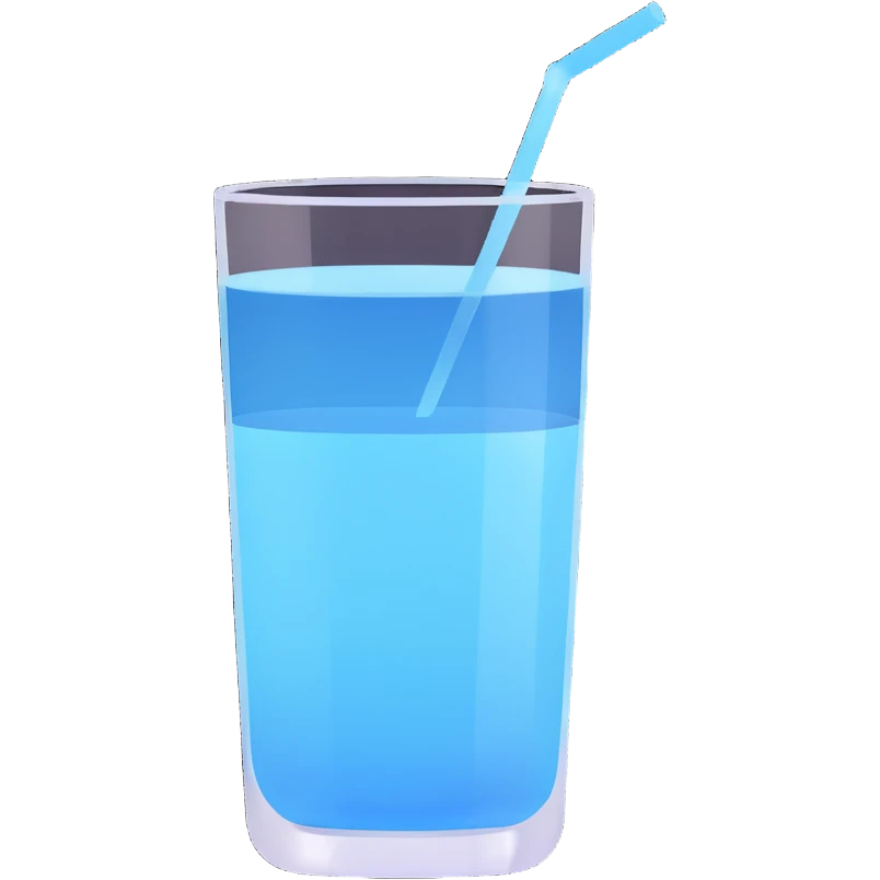 A glass of water emoji