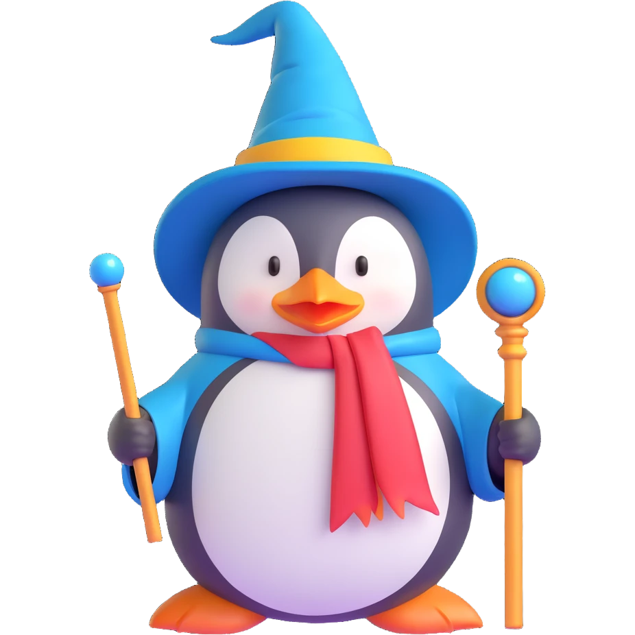 🧹Penguin Wizard emoji