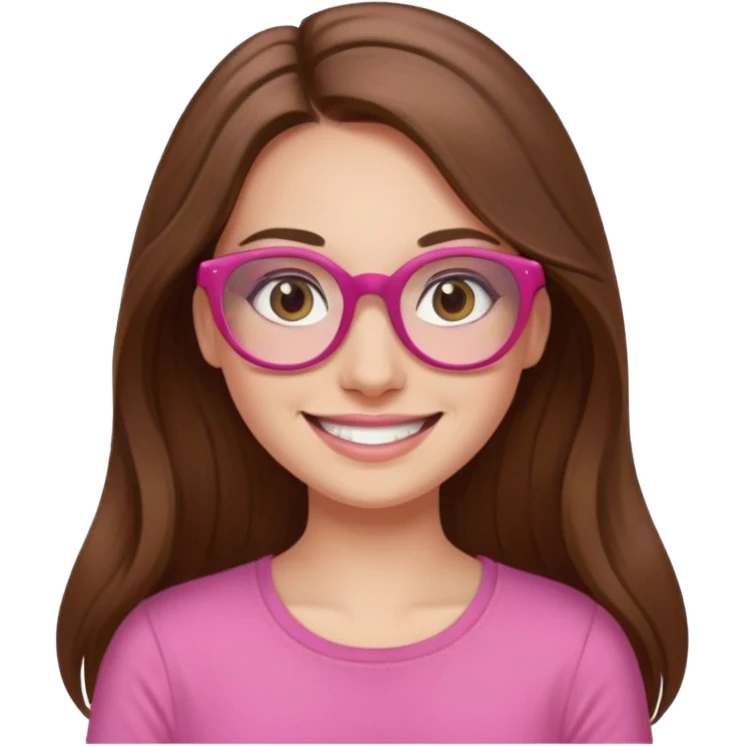 Painting women. smilling   Long hair,  lunette peinture top pink emoji