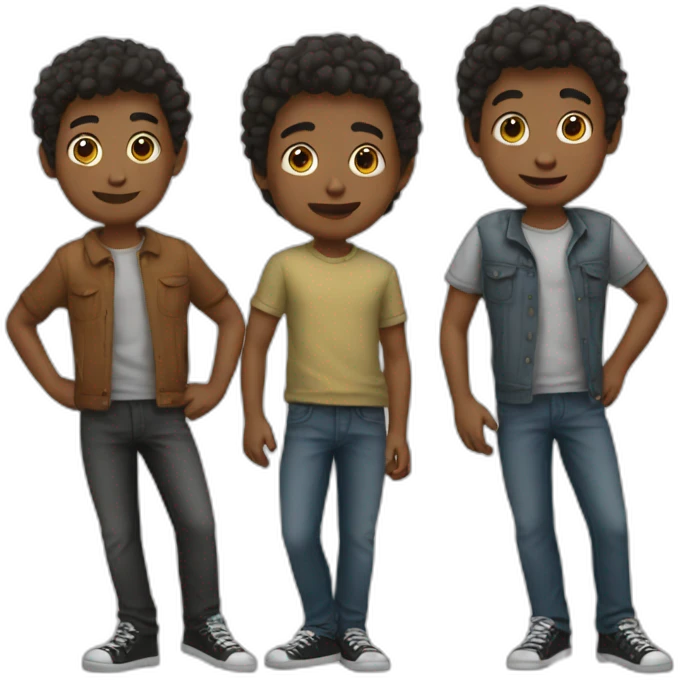 Boys Friends standing  emoji