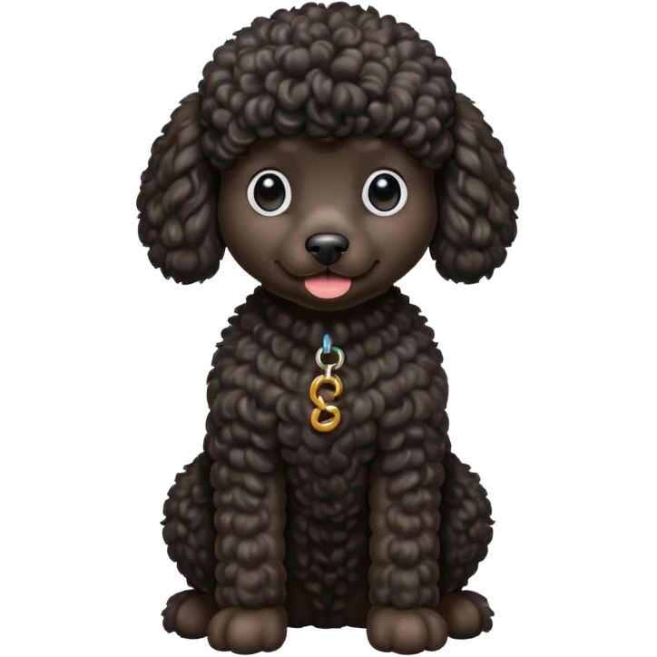 Black Poodle sitting emoji