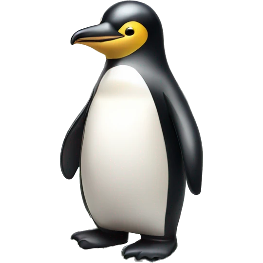 Ein Pinguin vor einem Tannenbaum emoji