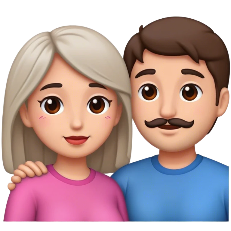 Pareja de hombre y mujer enamorados emoji
