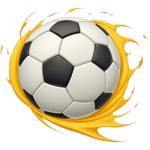 Cinematic Realistic image of a soccer ball soaring through the air, capturing dynamic motion and finely detailed textures with a dramatic, high-energy lighting that evokes the thrill of the game emoji
