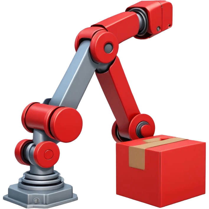 robot arm which is picking block in box emoji
