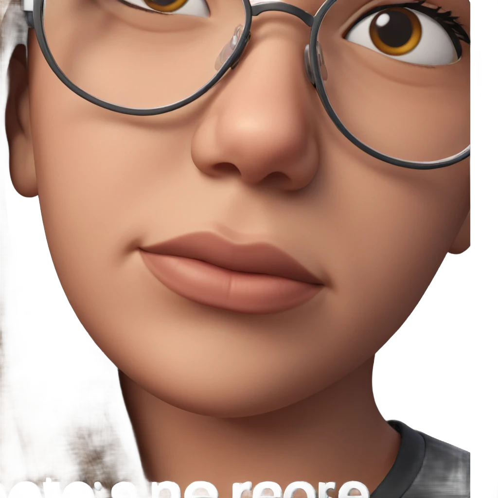 girl with glasses close-up emoji