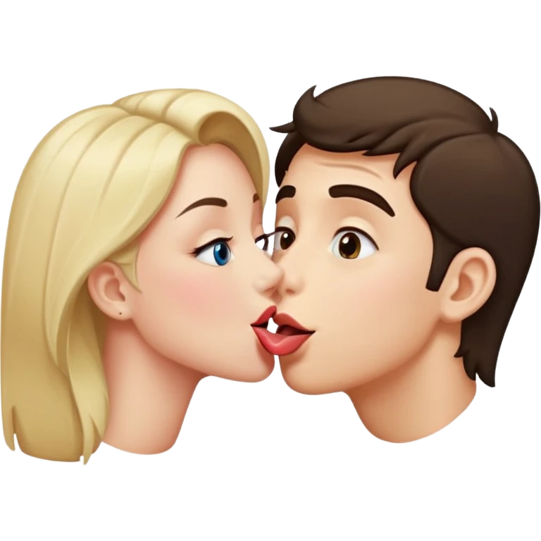 person leaning in for a kiss, eyes rolled back, tongue out, playful expression emoji