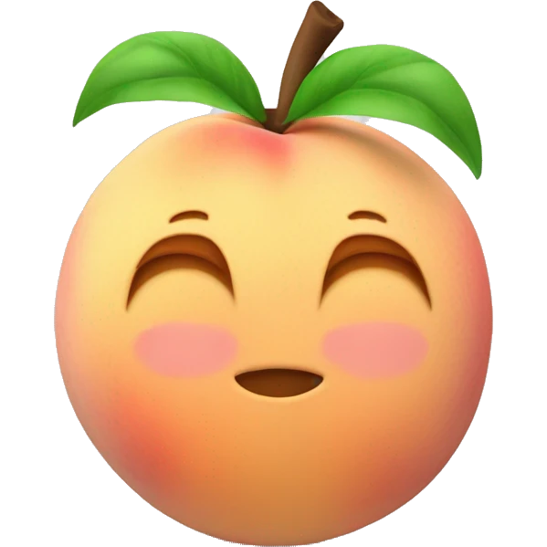 3D peach  emoji