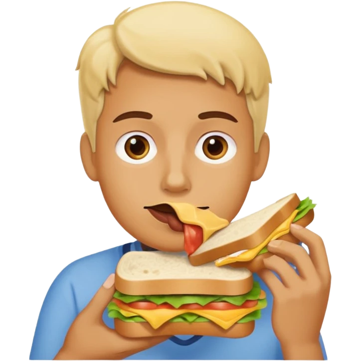 someone eating lunch emoji