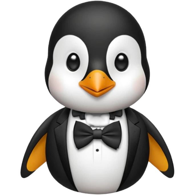 penguin with bow tie diffrent colour tie emoji