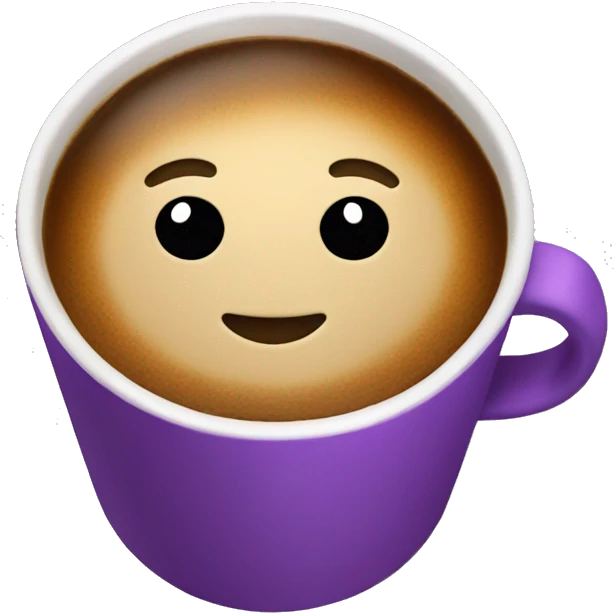 coffee in a purple cup emoji