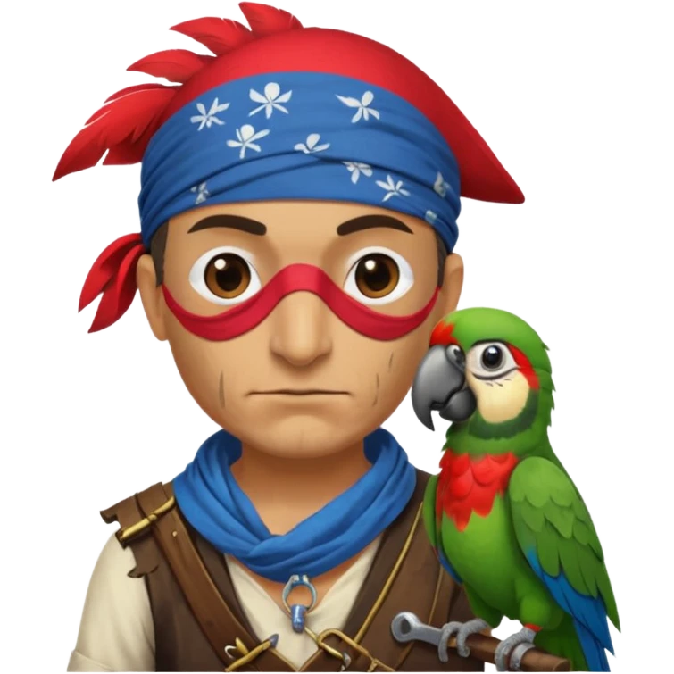 pirate and parrot emoji
