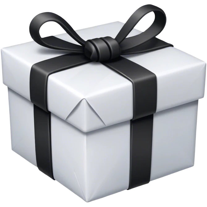 Gift wrapped with black rope emoji