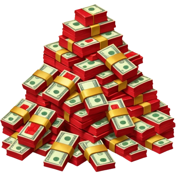 red glitter money emoji