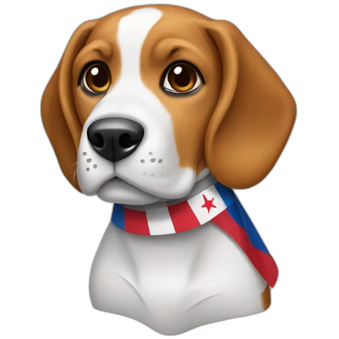 Beagle con bandera de Panama emoji