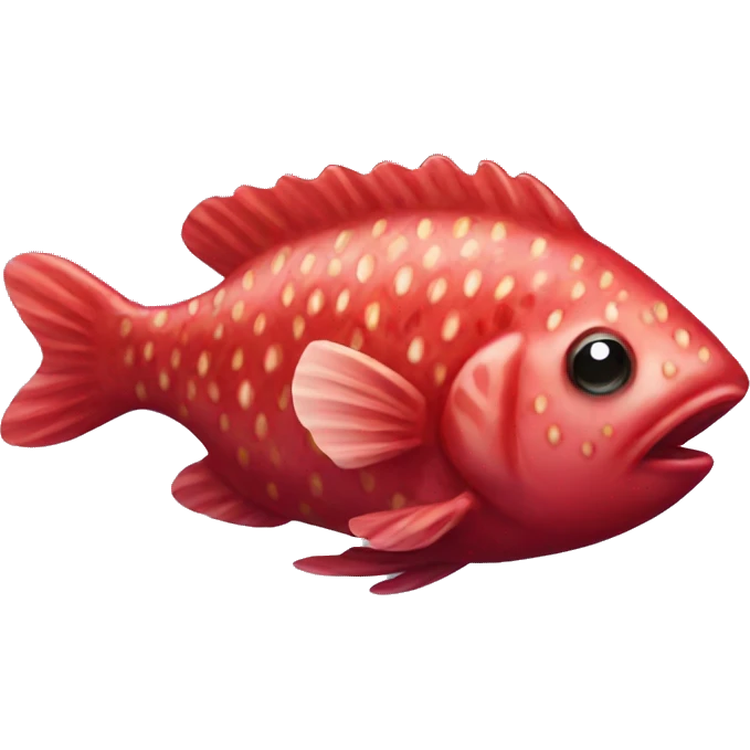 Strawberry fish emoji