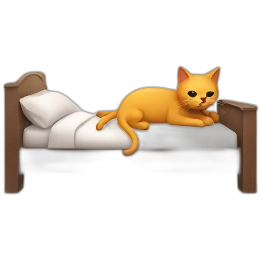 cancer being kill by a cat emoji