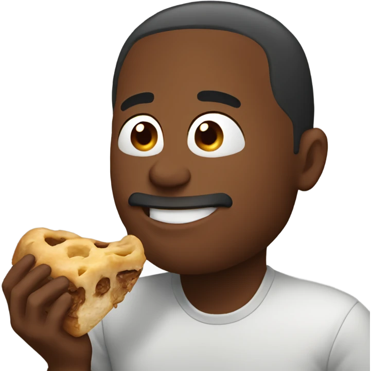 man eating lump of brown  emoji