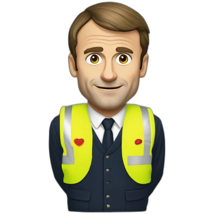 Emmanuel macron supportant les gilets jaunes emoji