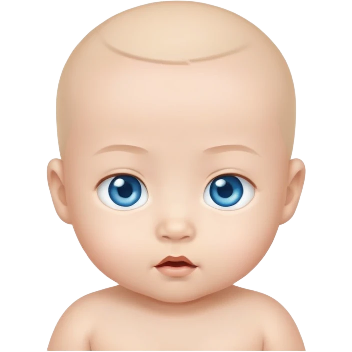 Asian baby with blue eyes emoji