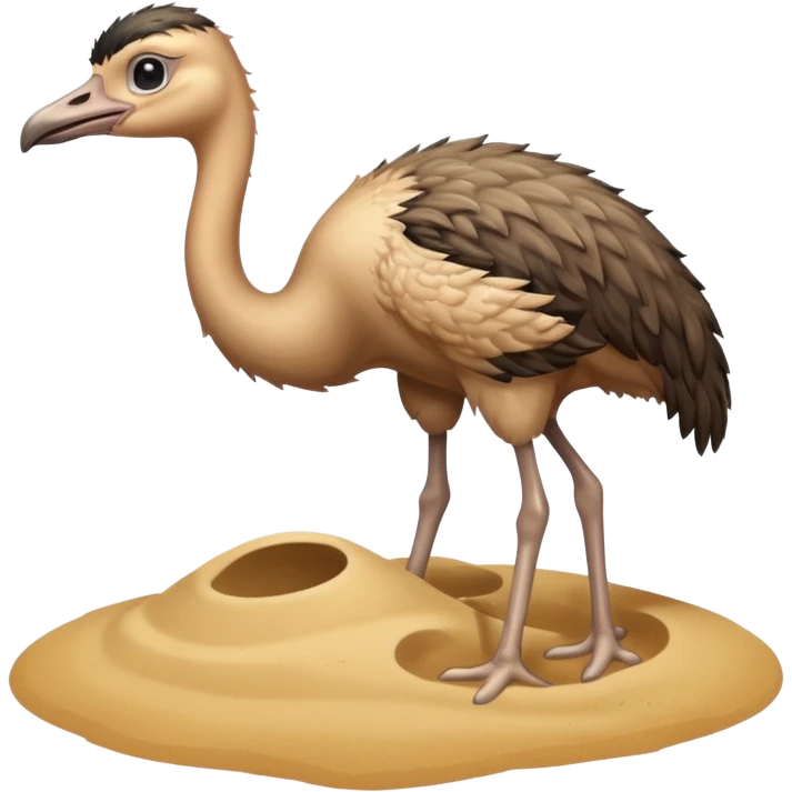 Ostrich burying head sand emoji