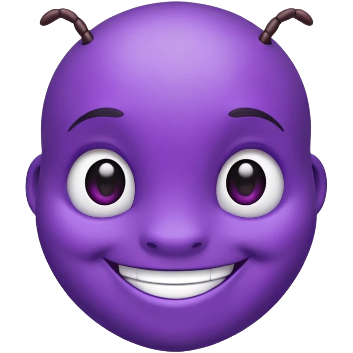 mr ant, purple and smile emoji