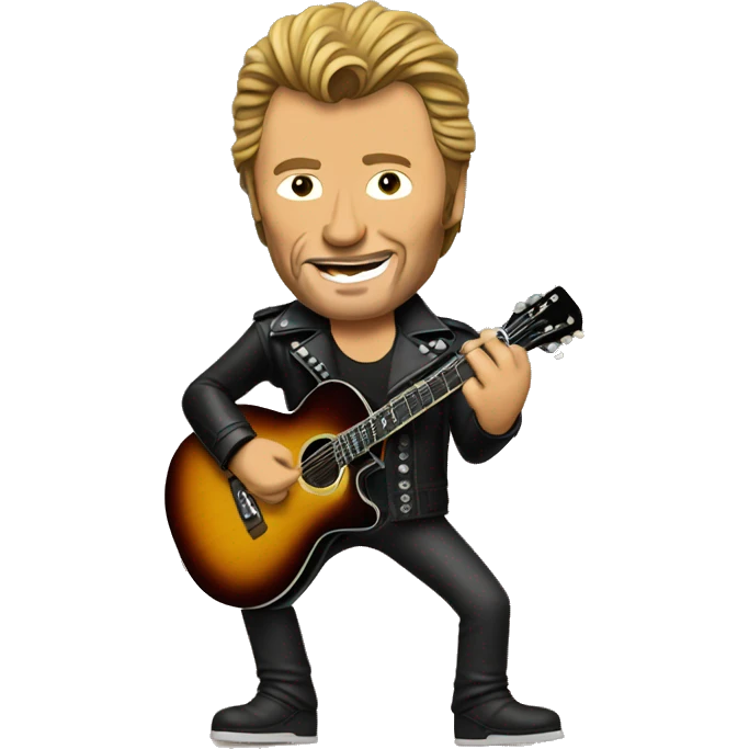 Johnny Hallyday playing guitar emoji