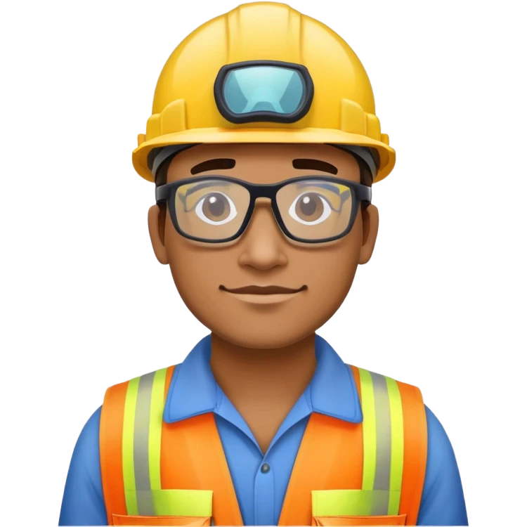Construction worker wearing pit viper glasses emoji